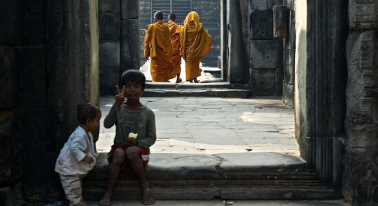 Angkor Wat Children and Buddhi